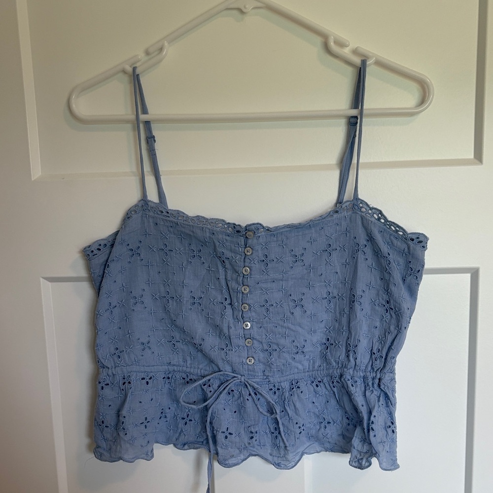 Aerie Light Blue Lace Camisole